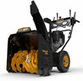 Poulan Pro PR241 24" Gas Snow Blower, 212cc, 2-Stage Electric Start Snow Thrower, Self-Propelled with 210° Remote Chute, 40ft Throwing Distance, Heated Grips, LED Lights, Steel Auger and 14" Tires