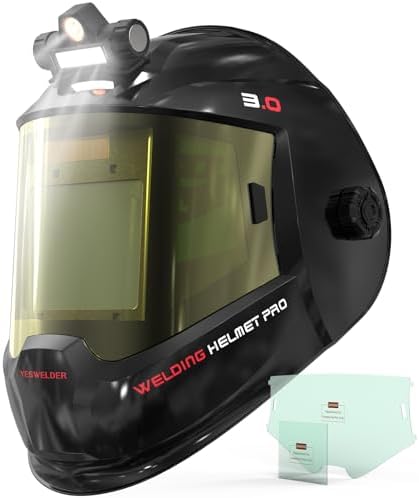 YESWELDER Auto Darkening Welding Helmet, 180° Panoramic View