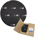 HUAALIUCHE 17" Sanding Screen Discs - Mesh Floor Sanding Screen - Black Silicon Carbide - for Wood Floors (10 Pack, 60 Grit)