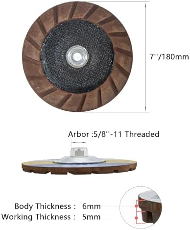 7" Ceramic Bond Diamond Cup Wheel for Concrete, 5/8-11, 100 Grit