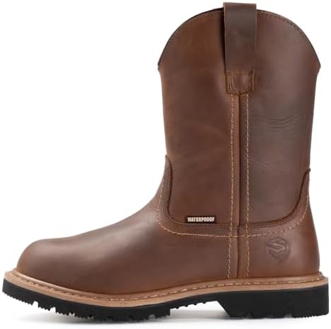 SUREWAY 10in Mens Soft/Steel Toe Waterproof Wellington Work Boot