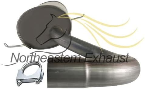 Northeastern Exhaust | Stainless Steel Resonator Muffler Exhaust Ssytem Kit Compatible for Chrysler PT Cruiser 2001-2010 2.4L | Free Clamps and Sleeve Included | Automotive Replacement Part