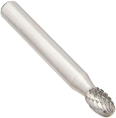 Drill America SE-1 Carbide Burr/Rotary File Oval Double Cut for Die Grinder 1/4" Dia. x 3/8" Cut Length with 1/4" Shank and 6" Overall Length, DUL Series
