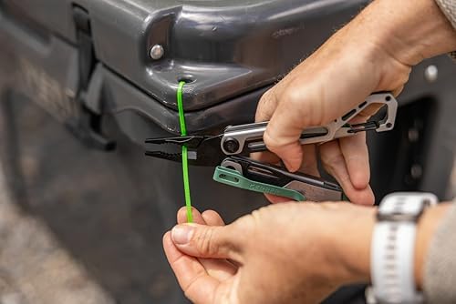 Gerber Gear Stakeout Spark - Multi-Tool Folding Knife for Backpacking, Survival, Camping, Outdoor - Pocket Tool w/Bottle Opener, Tent Stake Puller, Scissors, Tweezers - Baltic Haze