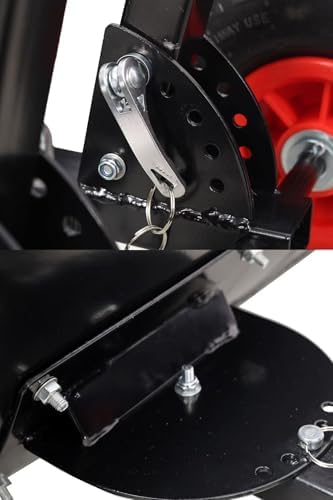 【Local delivery 】 29in Galvanized Blade Heavy-Duty 2-Wheel Snow Pusher Hand Plow for Snow Removal w/Wheels, Adjustable Handle, Blade Angle (Black)