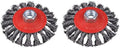 Wire Wheel for 4 1/2 Angle Grinder, 2 Pack 4 Inch Twist Knotted Wire Brush