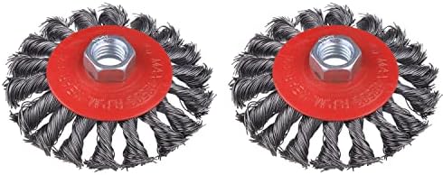 Wire Wheel for 4 1/2 Angle Grinder, 2 Pack 4 Inch Twist Knotted Wire Brush
