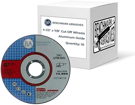 Benchmark Abrasives 4.5" Aluminum Oxide Type 1 Cut Off Wheels, 500-Count