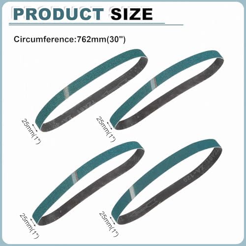 HARFINGTON 1 x 30 Inch Sanding Belts, 20 Pcs 40/60/80/120 Grit Zirconia Abrasive Belt Sander File Belt for Woodworking, Metal Polishing, Knife Sharpener