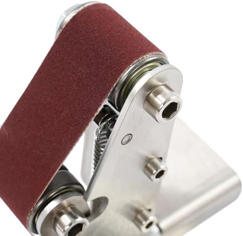 Mini Belt Sander Electric Bench Grinder Sanding Machine Table Top Grinder Polisher Electric Spindle Sander for Metal Working