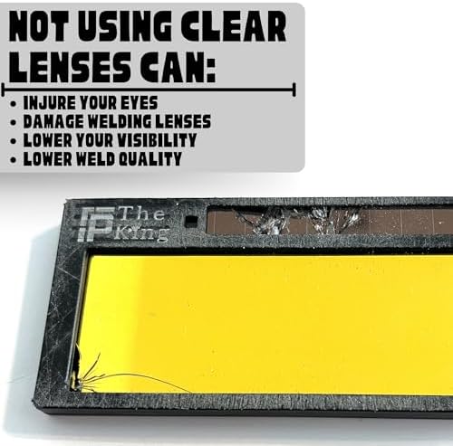 10 Pack of 2x4.25 Clear Welding Lenses, Replacement Clear Welding Lens 2x4 1/4, Welding Hood Clear Lenses, Top Protection For Welding Lens And Eyes, Lightweight, 0.04" Thick