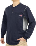 BOCOMAL FR Shirts for Summer Breathable Vented Mesh Flame Resistant Henley