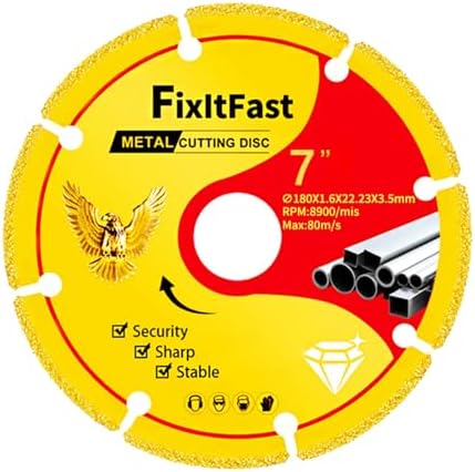 FIXLTFAST Diamond Metal Cutting Wheel 7 x 7/8" for Angle Grinder - 1PCS