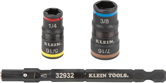 Klein Tools Mini-Ratchet, Stubby Driver and Flip Socket 3-Piece Set with 11-in-1 Ratcheting Screwdriver/Nut Driver