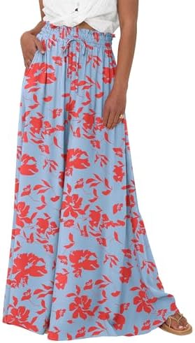 BTFBM Wide Leg Flowy Palazzo Pants for Women