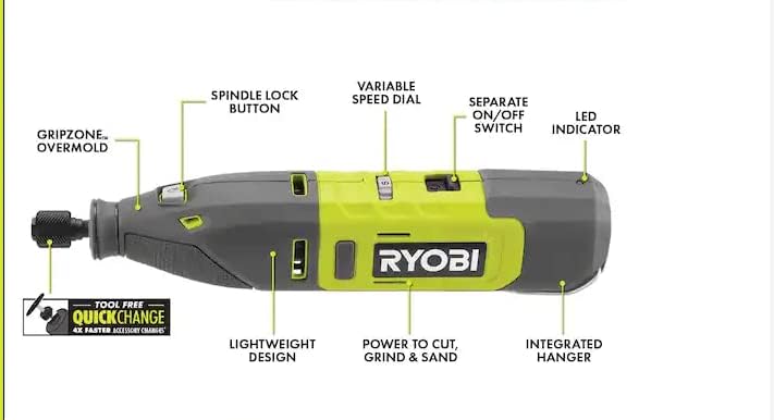 RYOBI 12V Cordless Rotary Tool Kit