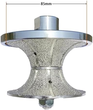 V50 2 inch Diamond Full Bullnose Profile Wheel Diamond Hand Profiler Router Bit Wheel Vacuum Brazed with 5/8-11 Thread for Grinder Polisher Granite Marble Concrete and Countertop Edge Shaping