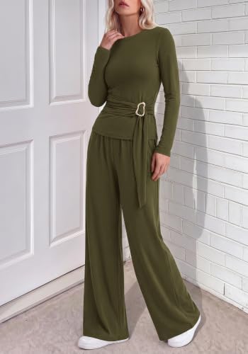 BTFBM 2 Piece Sets For Women Fall Outfits Lounge Set Business