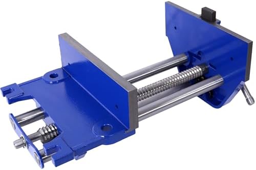 9 Inch Jaw Width Quick Release Woodworking Vise Heavy Duty Clamp Metal Cast Iron Adjustable Tool Sliding Jaw Workholding Device Woodworking Equipment Hand Tool Craft Vise Blue