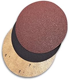Mercer Industries 44815080 Silicon Carbide Floor Sanding Disc, Double Sided, 15" x No Hole, Grit 80F, 20-Pack