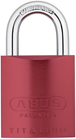 ABUS 83AL/45-300 S2 Schlage Rekeyable Padlock Aluminum Body with 1-Inch Shackle, Red Zero-Bitted