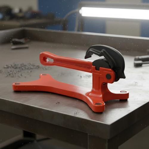 Generic Yoke Pipe Vise Heavy-Duty Portable Pipe Holding Vise Non-Skid Rubber Feet Clamping Device for Plumbers