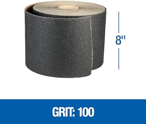 Mercer Industries 400100 Silicon Carbide Floor Sanding Roll, 8" x 50 yd, Grit 100F