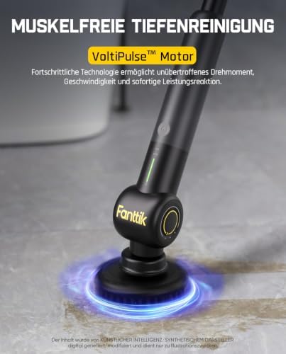 Fanttik Flip G9 Pro Electric Scrubber & 3 Pcs Replacement Brush Heads for Flip G9 Pro Electric Spin Scrubber