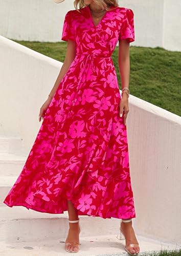 PRETTYGARDEN Women's Boho Floral Summer Maxi Dresses