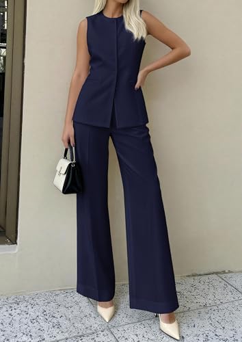 PRETTYGARDEN Women's 2 Piece Sets Business Casual Outfits