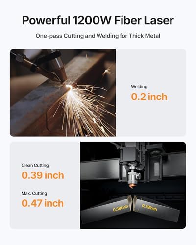 xTool MetalFab 1200w 4-in-1 Laser Welding Machine CNC Cutter and AP2 Max Air Purifier, 400mm/s Precise Cutting, 8X Faster Than TIG, 108+ presets, Cut 10mm Carbon Steel, Industrial Grade Laser Welder