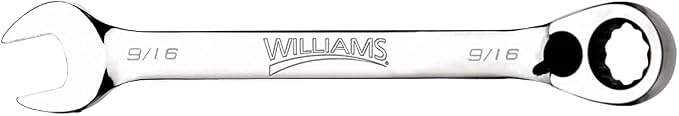 Williams 1218RC Ratcheting Combination Wrench, 12 Point, 9/16-Inch