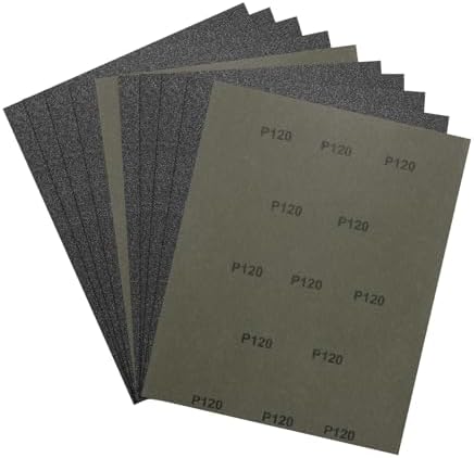 10Pcs Sand Paper 9x11Inch 120Grit Silicon Carbide Sandpaper Sheets