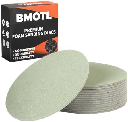6 Inch Foam Hook & Loop Sanding Discs: 15Pcs 3000 Grit