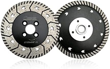 SHDIATOOL 5-Inch Diamond Cutting Disc Cut & Grind for Granite 5/8“-11,2PCS