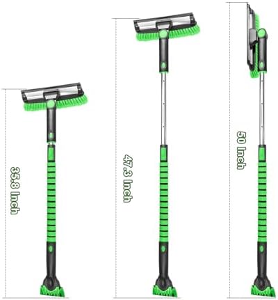 SEAAES 50 Inch Truck Snow Brush and Ice Scraper with Squeegee
