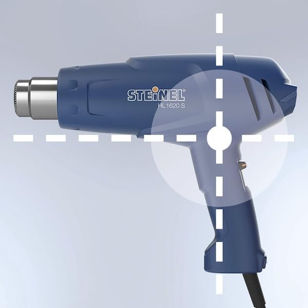 Steinel - 110023455 HL 1620 S Multi-Purpose Heat Gun, 1300 W, Dual Temperature Heat Tool with Adjustable Airflow, for Shrink wrap and Shrink tubing, for All 1.34" Industry Standard nozzles
