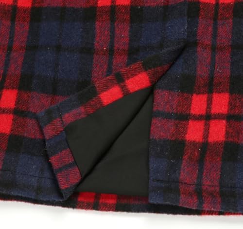 IDEALSANXUN Plaid Skirts for Women Fall Winter Knee Length Pencil Wool Skirt with Slit
