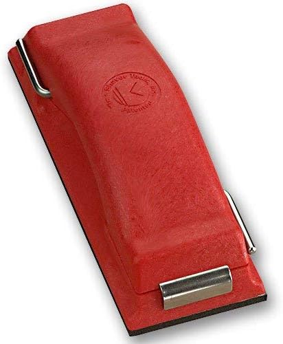 Sanding Block For Wood Or Autobody | Preppin' Weapon Hand Sander Is A Great Tool For Those With Big Hands Or Sore Joints | Sandpaper Won't Rip | Finish Wet Or Dry Sanding Faster | Red