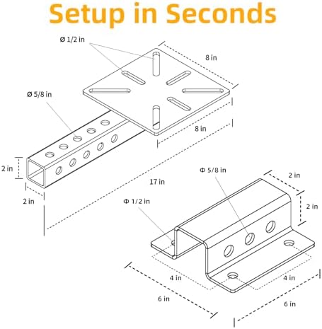 Hitch Vise Mount, Heavy-Duty Bench Grinder Stand & Trailer Hitch Vise Plate for 2-Inch Receiver, Adjustable Vise Stand for Winch Mount, Pipe Vise – Durable Hitch Accessories for Workbench & Mobile Use