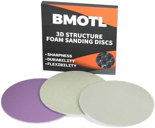 6 Inch Foam Hook & Loop Sanding Discs: 3Pcs 2000/3000/5000 Grit