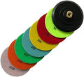 5" Dry Polishing Pads with Rubber Backer, 50-3000 Grit