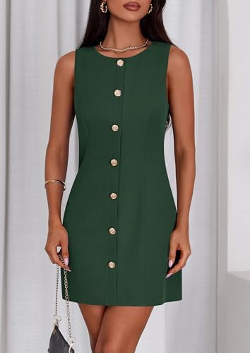 PRETTYGARDEN Women Business Casual Cocktail Work Short Dress