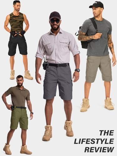 Mens Work Shorts Cargo Tactical Outdoor Wear Resistant Hiking Tool Shorts