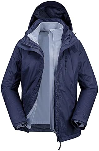 33,000ft Women's 3 in 1 Hooded Rain Jacket Waterproof Softshell Ski Coat