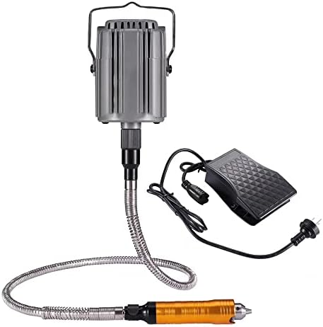 Electric Hanging Mill Flexshaft Rotary Hanging Motor Flexible Shaft Polishing Machine Burnishing Grinding Tool 6MM Chuck Grinder(Hanging Mill)