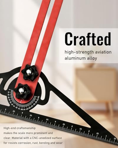 TANYO Stair Tread Template Tool, 8" to 60" Adjustable, Dual Nut Locking