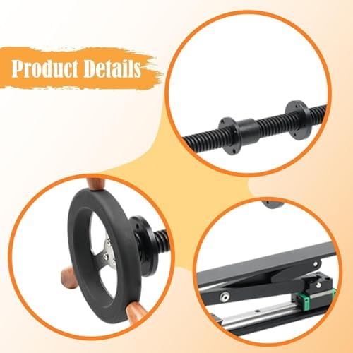 Bench Screw Leg Vise, Workbench Inertia Leg Clamps with Handwheel & Parallel X-Bracket, Stainless Steel Screws, Heavy Duty Woodworking Table Vise Clamps Set for DIY Accessories (Silver)