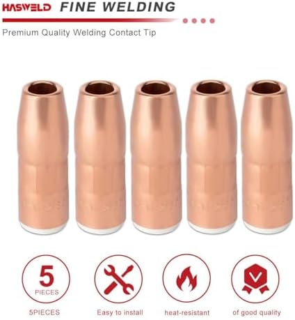 5PK Nozzle N-M1218C 1/2" ID 1/8" Recess AccuLock MDX Fits Miller MDX-250 EZ-Select MIG Welding Guns Part