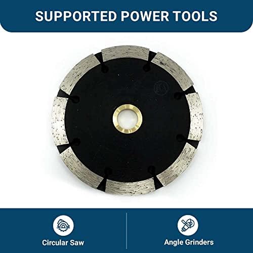 Benchmark Abrasives Premium 4.5" Double Tuck Point Diamond Blade with 7/8" Arbor 5/8" Bushing for Mortar Removal, Grout Repair, Masonry, Concrete Stone Angle Grinder Blade